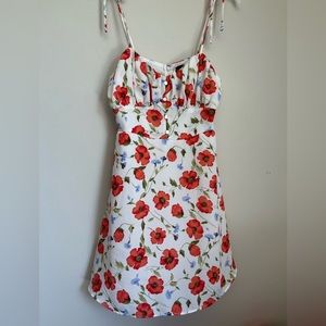 Floral White and Red Easter Style Forever 21 Dress